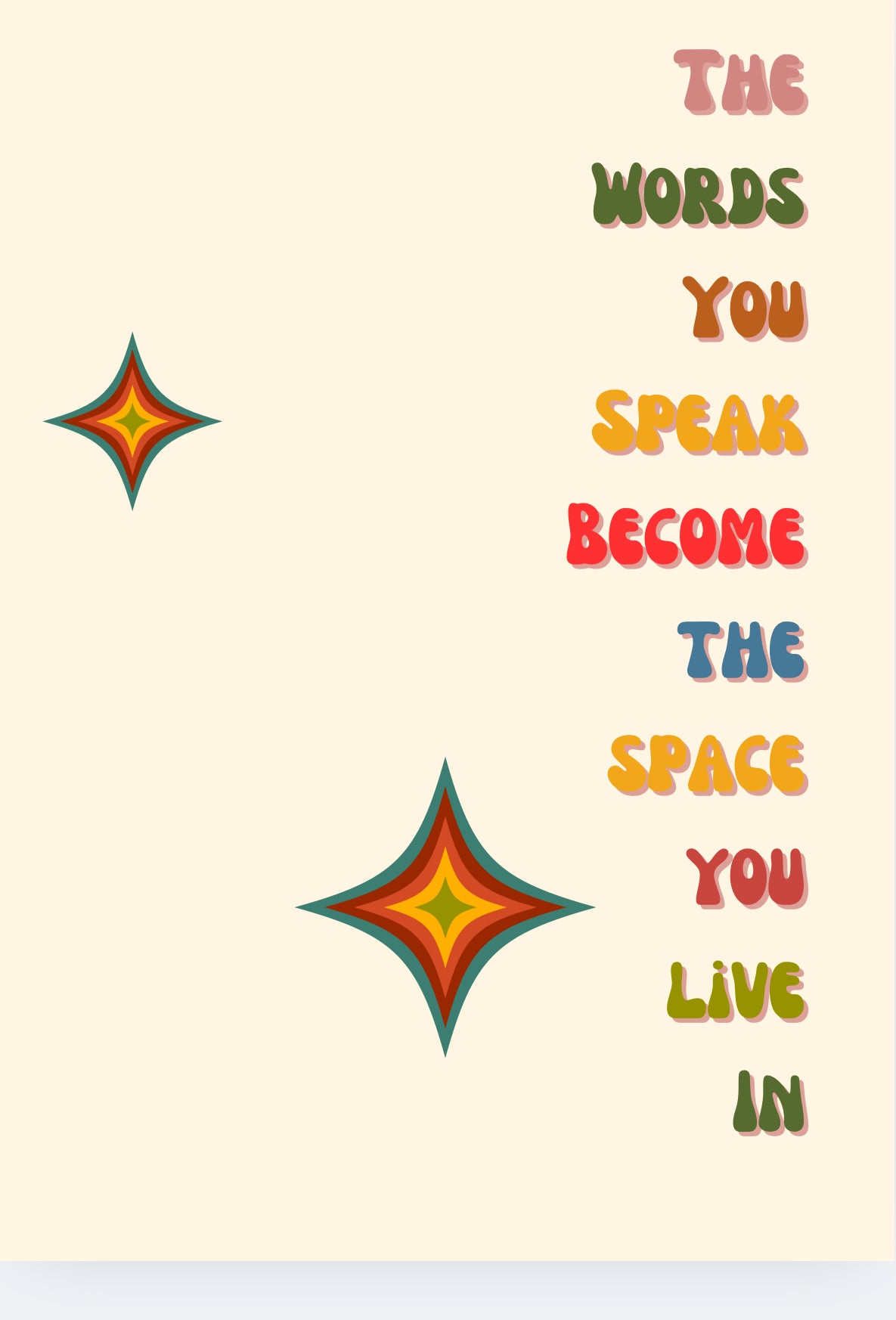 Make your Space Regular Cream Tee