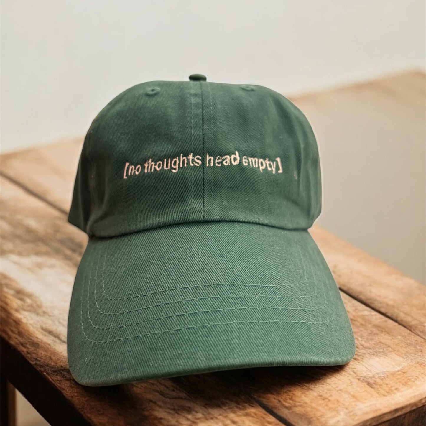 'no thoughts head empty' cap image 0
