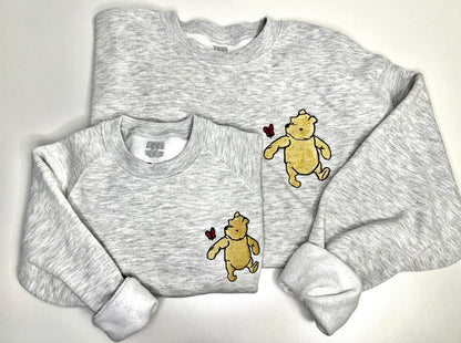 Vintage Bear Adult and Child Matching Sweaters image 0