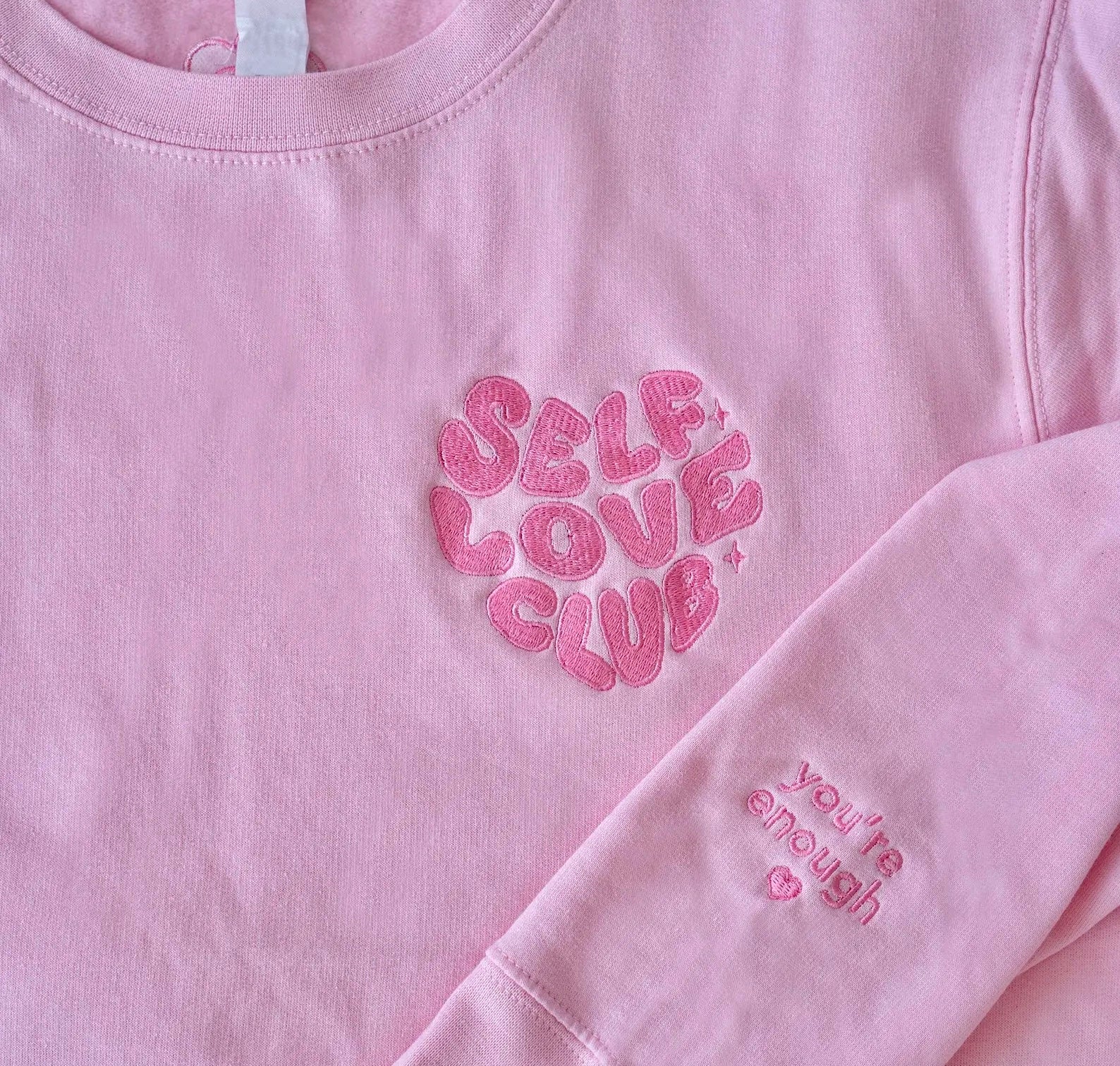 ‘Self Love Club’ Pink Sweater image 1