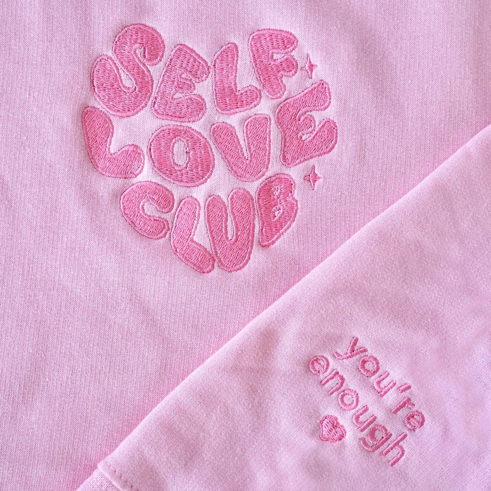 ‘Self Love Club’ Pink Sweater image 0