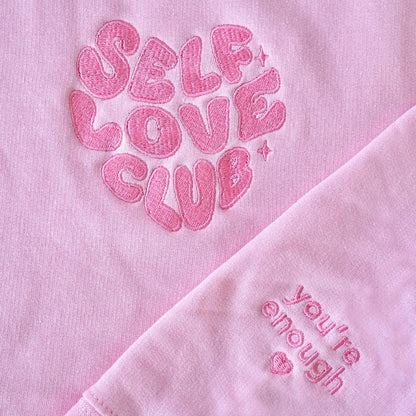 ‘Self Love Club’ Pink Sweater image 0
