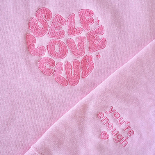 ‘Self Love Club’ Pink Sweater image 0