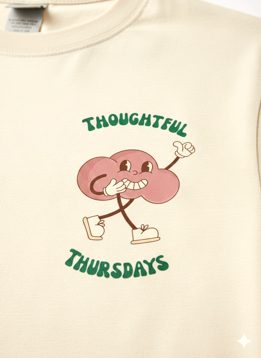 Make your Space Regular Cream Tee