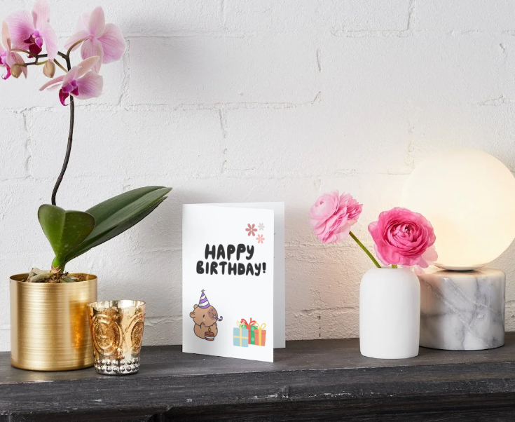 Capybara Birthday Card