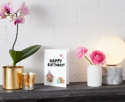 Capybara Birthday Card