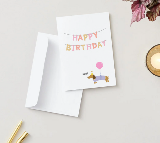 Dachshund Birthday Card