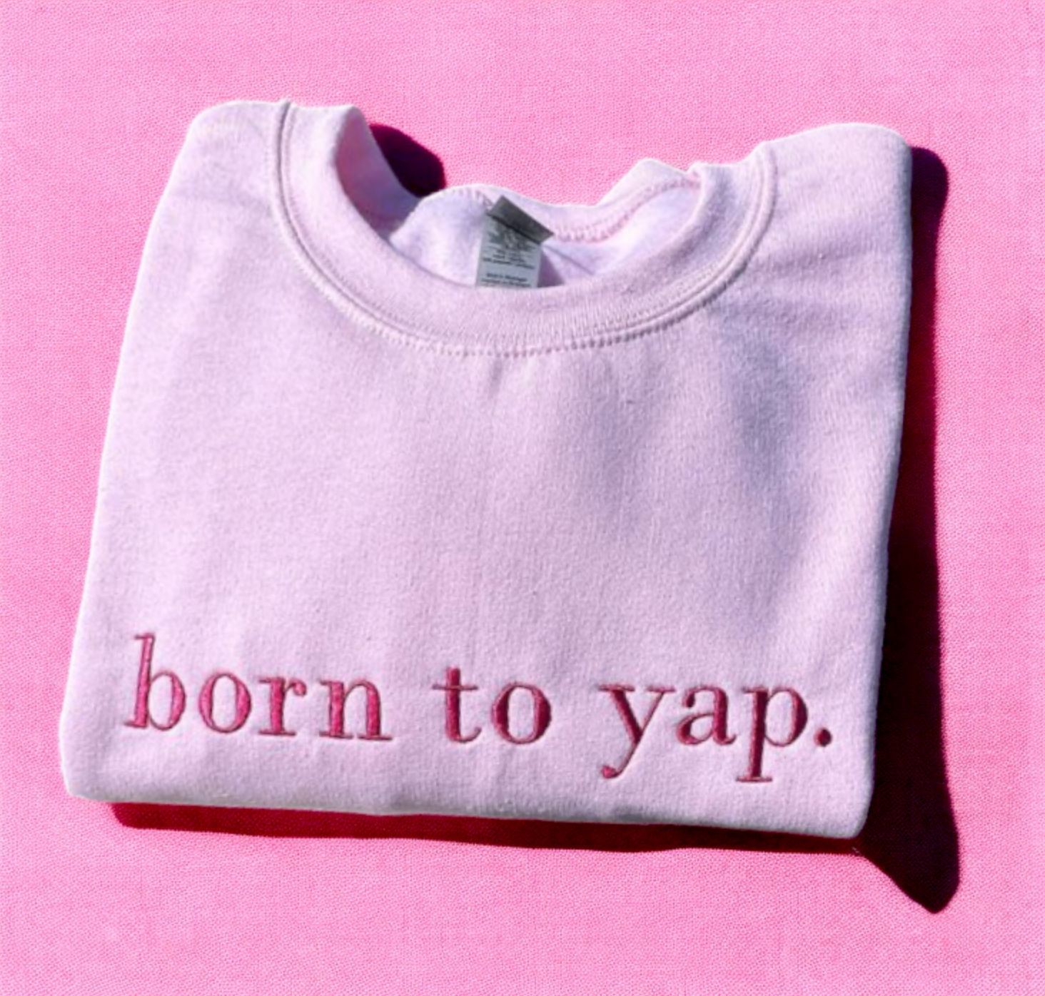 'Born To Yap' Pink Sweater image 0