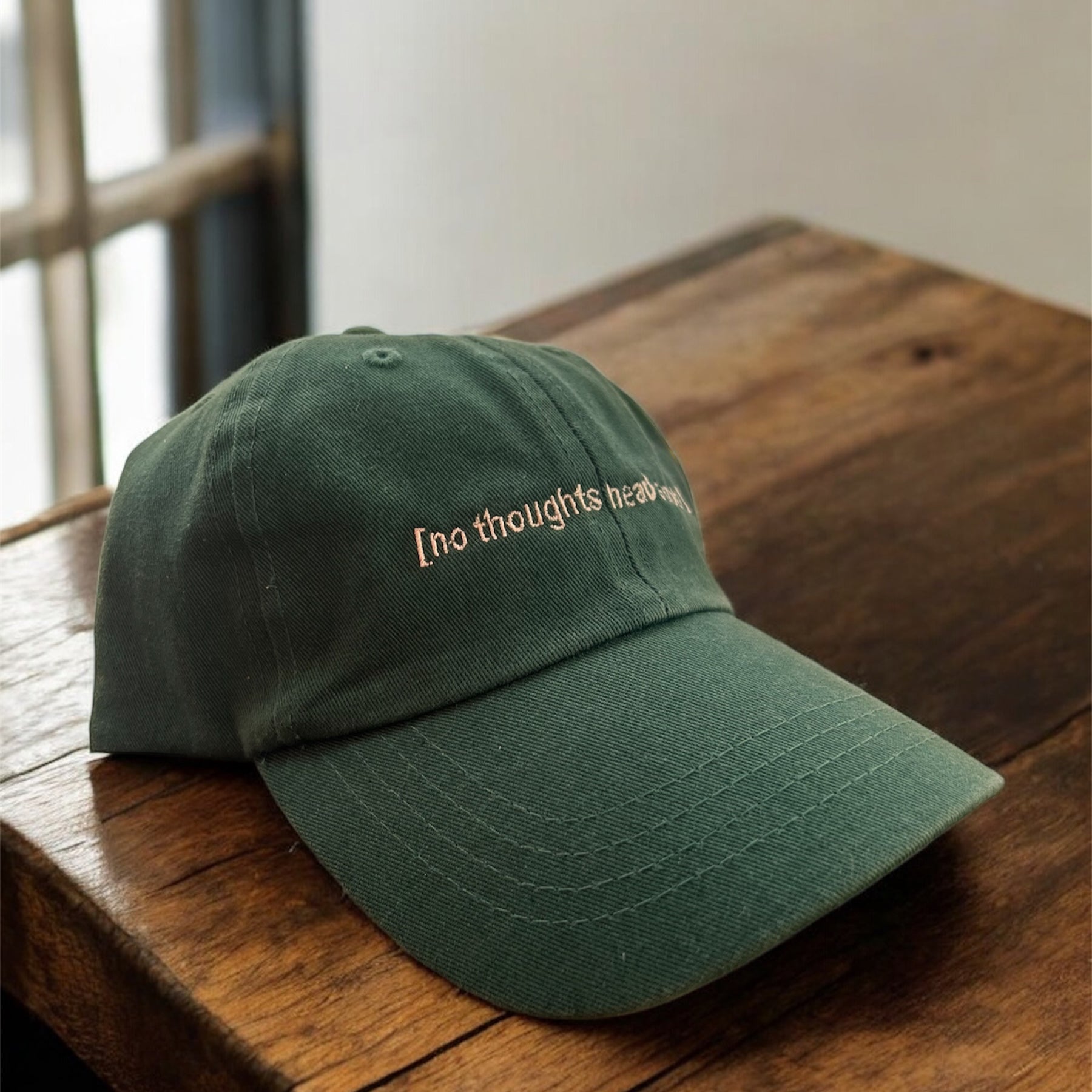'no thoughts head empty' cap image 1